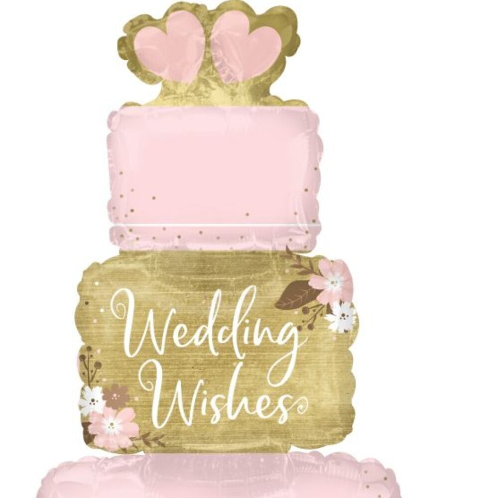 NWT Anagram Air Filled Wedding Wishes Decoration (Missing Straw)